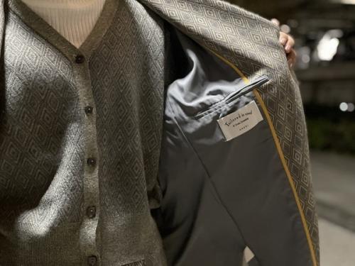 アメリビンテージのテーラードジャケット　2WAY GLITTER JACQUARD CARDIGAN　GLITTER JACQUARD PANTS