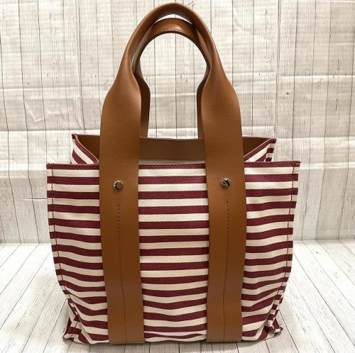 マルニのボーダーミニトート