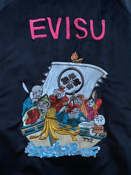 エヴィス　EVISE メンフィスジャケット　刺繍　七福神　42  ヴィンテージ