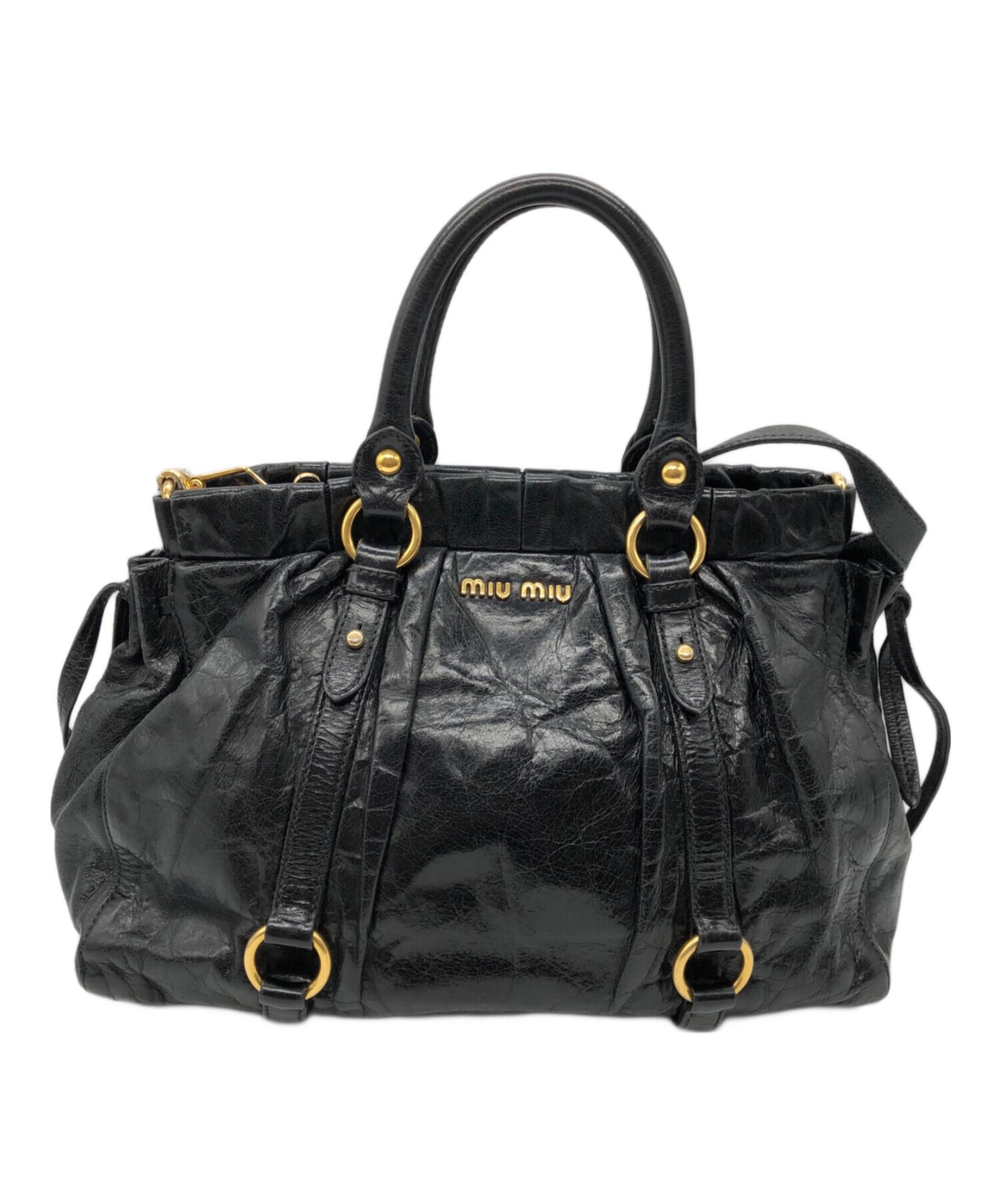 miu miuミュウミュウ　ヴィッテロ ラックス　ハンドバッグ レザー 本革 MIU MIU / ミュウミュウ】VITELLO LUX（ヴィッテロリュクス）| 今こそ