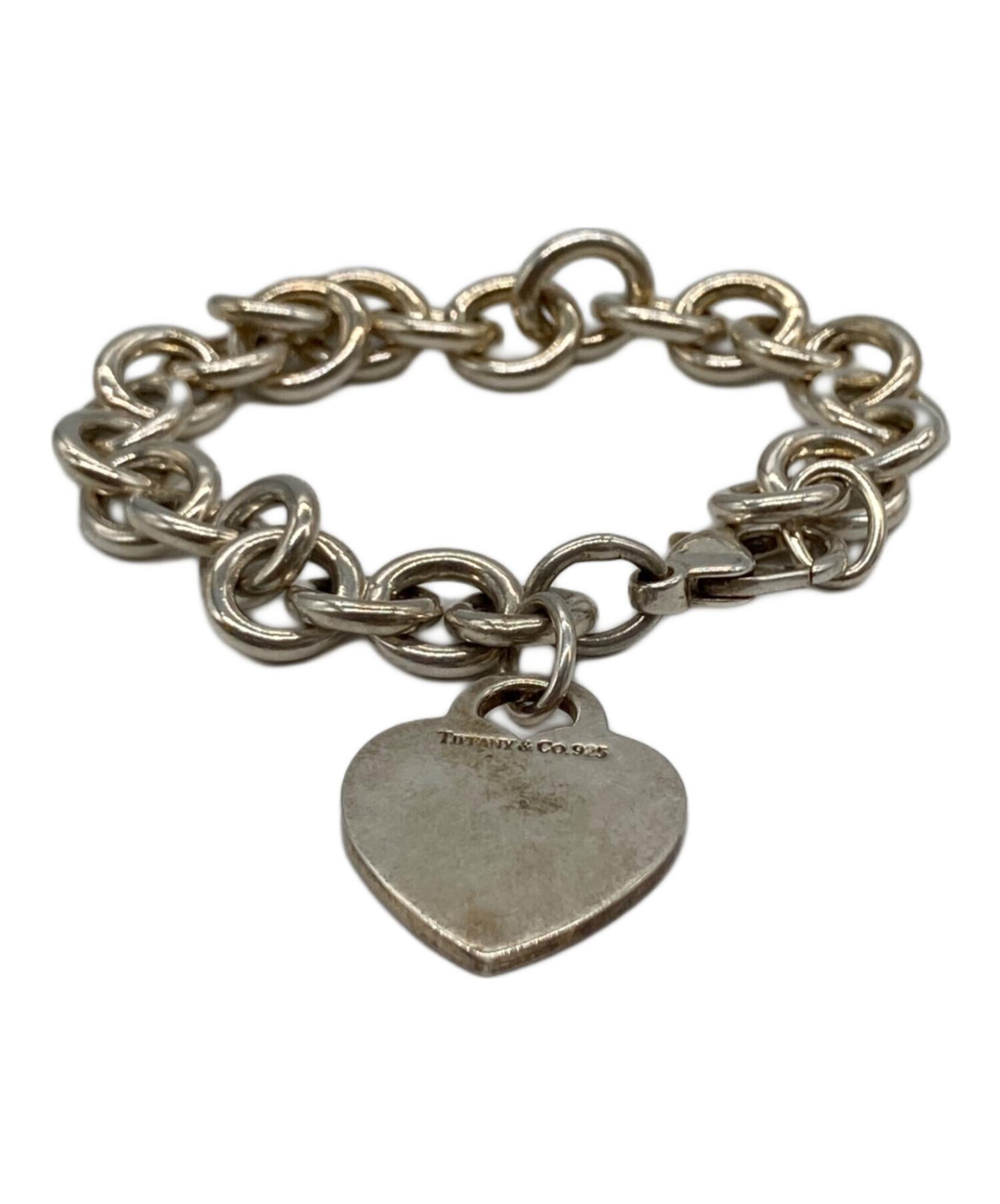 94年製 old tiffany ハートブレスレット レディース] 1990s オールドティファニー ハートブレスレット シルバー