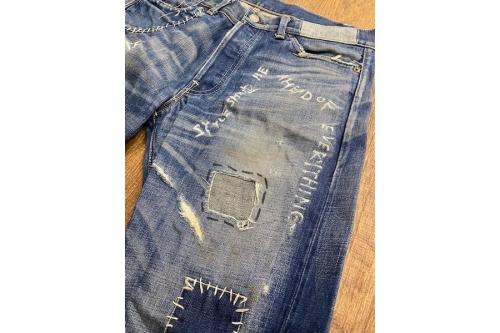 ダメージ加工デニム　501XX　ダブルネーム