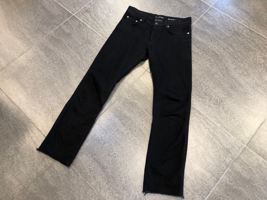 ダメージ サンローランパリ デニムパンツ メンズ スキニーデニムパンツ ジーンズ ダメージ加工 SAINT LAURENT PARIS