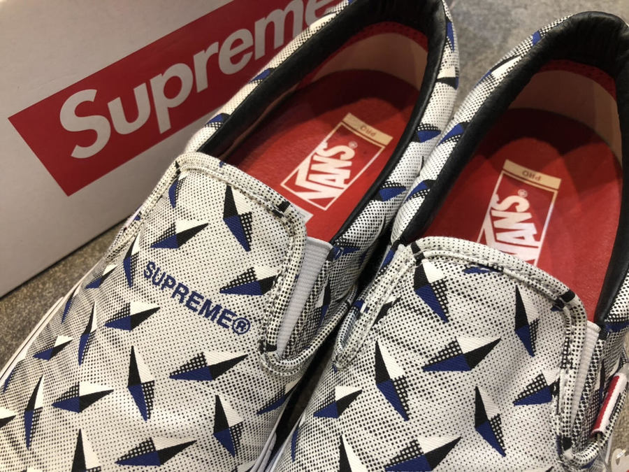 supreme vans slip-on 2019ss