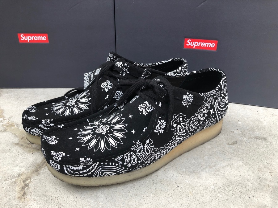 Supreme/Clarks Bandana Wallabee ブラック