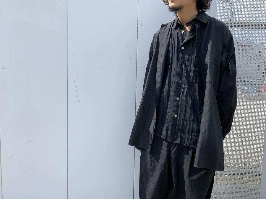 Yohji Yamamoto 定番 キュプラシャツ 黒 送料無料