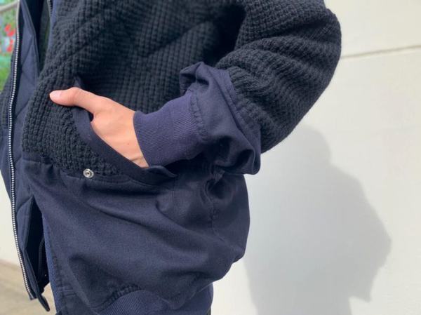 sacai / サカイ より2016年秋冬のQuilt Knit/Wool Layered