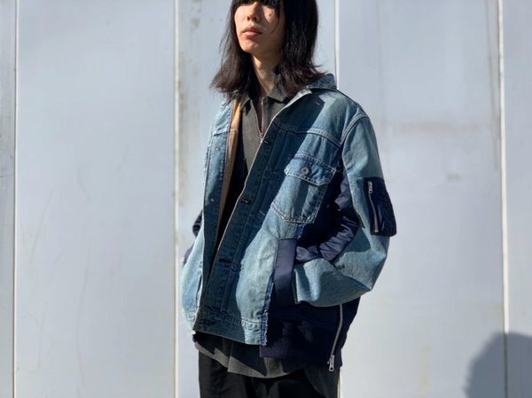 【ほぼ未使用】sacai サカイ デニムジャケット MA1 ドッキング