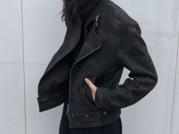 yohji yamamoto 14AW 迷彩　ライダースジャケット