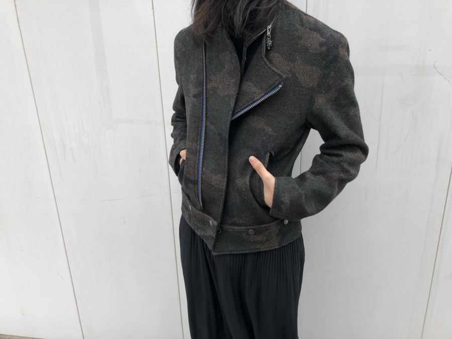 yohji yamamoto 14AW 迷彩　ライダースジャケット