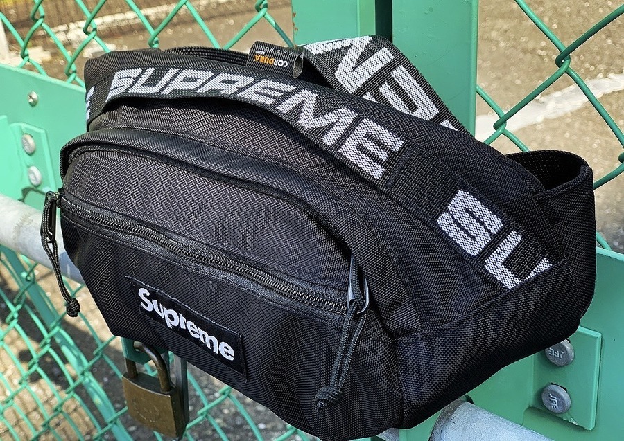 supreme 18ss waist bag black