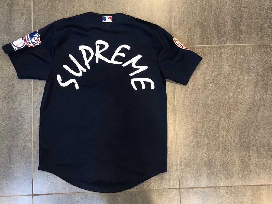 supreme×yankees ベースボールシャツ ヤンキース jordan