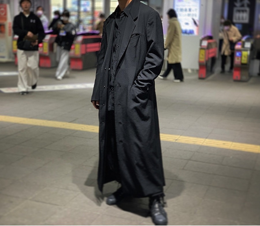 ヨウジヤマモト プールオム YOHJI YAMAMOTO ロゴ コート メルトン