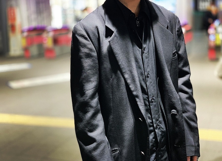 Yohji Yamamoto ウールギャバ ロングコート ヨウジヤマモト 2