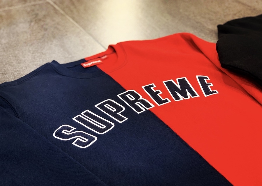 supreme/シュプリーム/から18AW/split crewneck sweatshirtのご紹介 