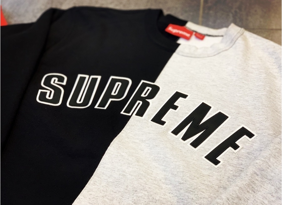 supreme/シュプリーム/から18AW/split crewneck sweatshirtのご紹介