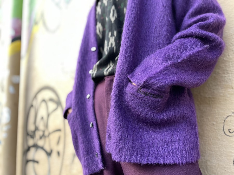 Supreme Brushed Mohair Cardigan M カーディガン