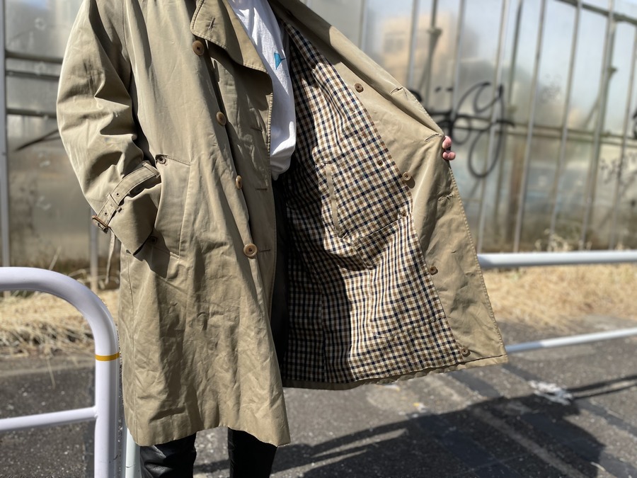 Aquascutum/アクアスキュータム希少アイテム。一枚袖トレンチコート