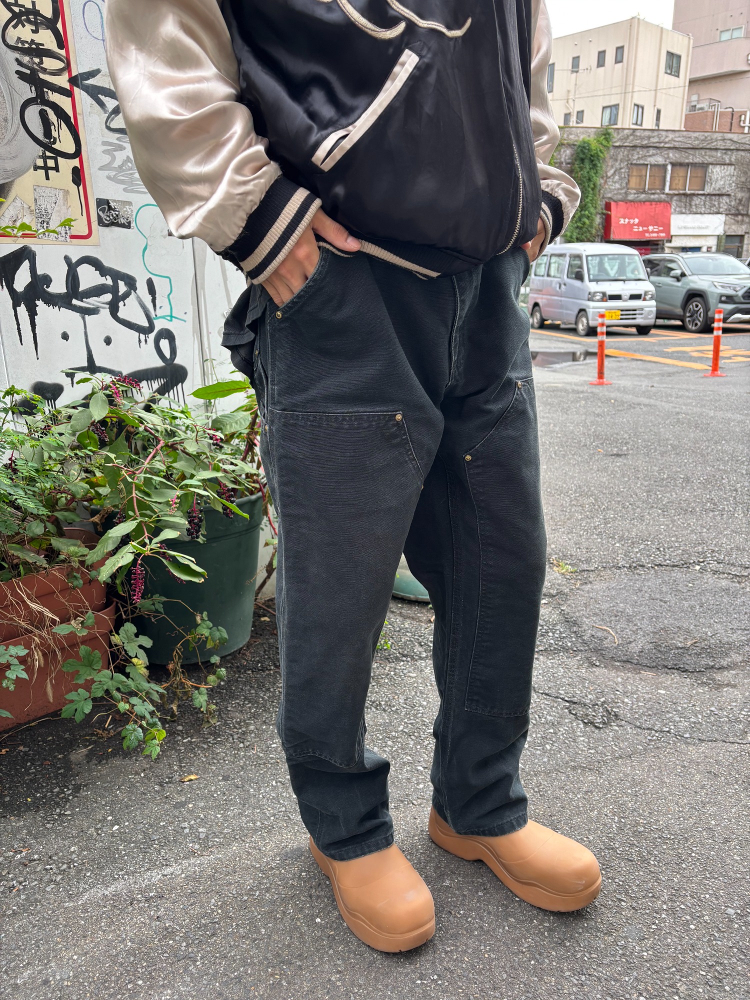 カーハート　ダブルニー　リメイク BUZZIN CLOUT カーハート ダブルニー リメイク フレアパンツ