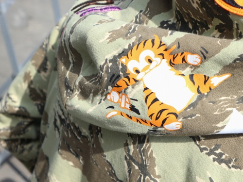 エイプのcamo tiger full zip hoodie