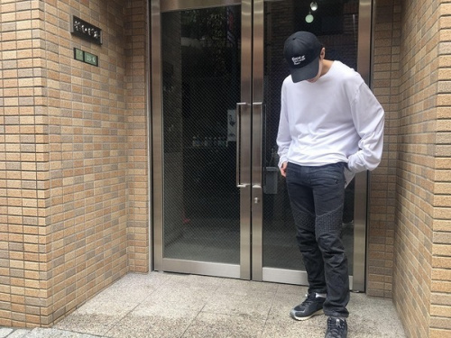 バイカーデニムのコーティング　デニム