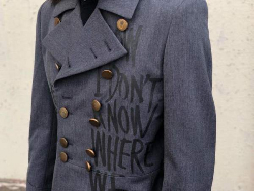 ダブルコートのプリント　2015SS