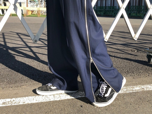 WOOL POPELINE SIDE ZIP PANTSの19ss