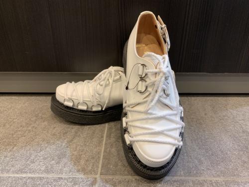 コムデギャルソンオムプリュス × ジョージコックスのダービークリーパーラバーソールシューズ