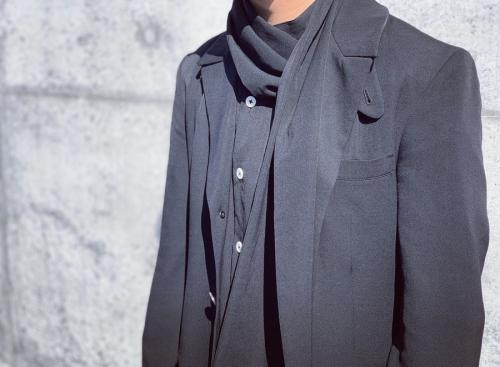 19AWのシワギャバストールシャツ