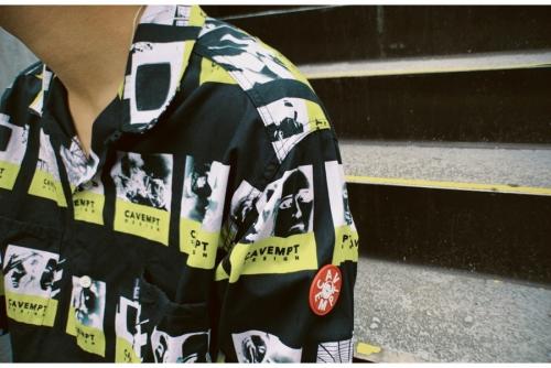 シーイーのデザインブロックシャツ