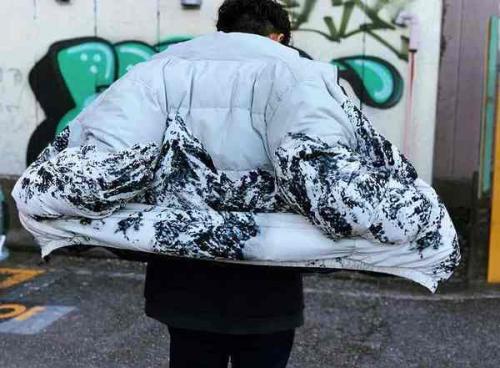 マウンテンプリントリバーシブルダウンジャケットの642510