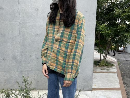 60’ｓヴィンテージチェックシャツの下北　ヴィンテージ