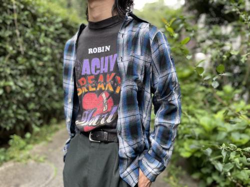 70‘sヴィンテージオンブレチェックシャツのメンズ古着