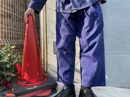 ユーロヴィンテージのダブルブレステッドジャケット　ユーティリティﾊパンツ