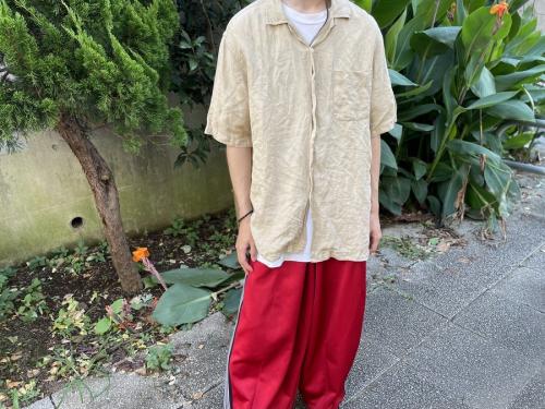 シルクリネンシャツのメンズ
