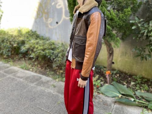 リビルド　バイ　ニードルスのリメイクG-1レザージャケット