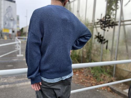 ウォッシュドペーパーセーターのメンズ