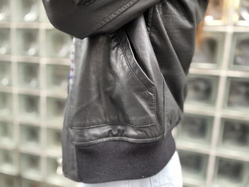 エムエムシックス メゾンマルジェラのラムレザーボンバージャケット