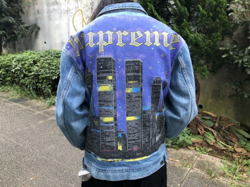 【希少】XL　Supreme ニューヨークペインテッドトラッカー　ジャケット Supreme - New York Painted Trucker Jacket - UG.SHAFT