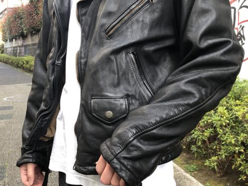 オールドレザージャケットのメンズ