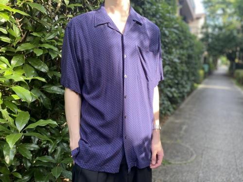 コットンシャツ　オープンカラーシャツ