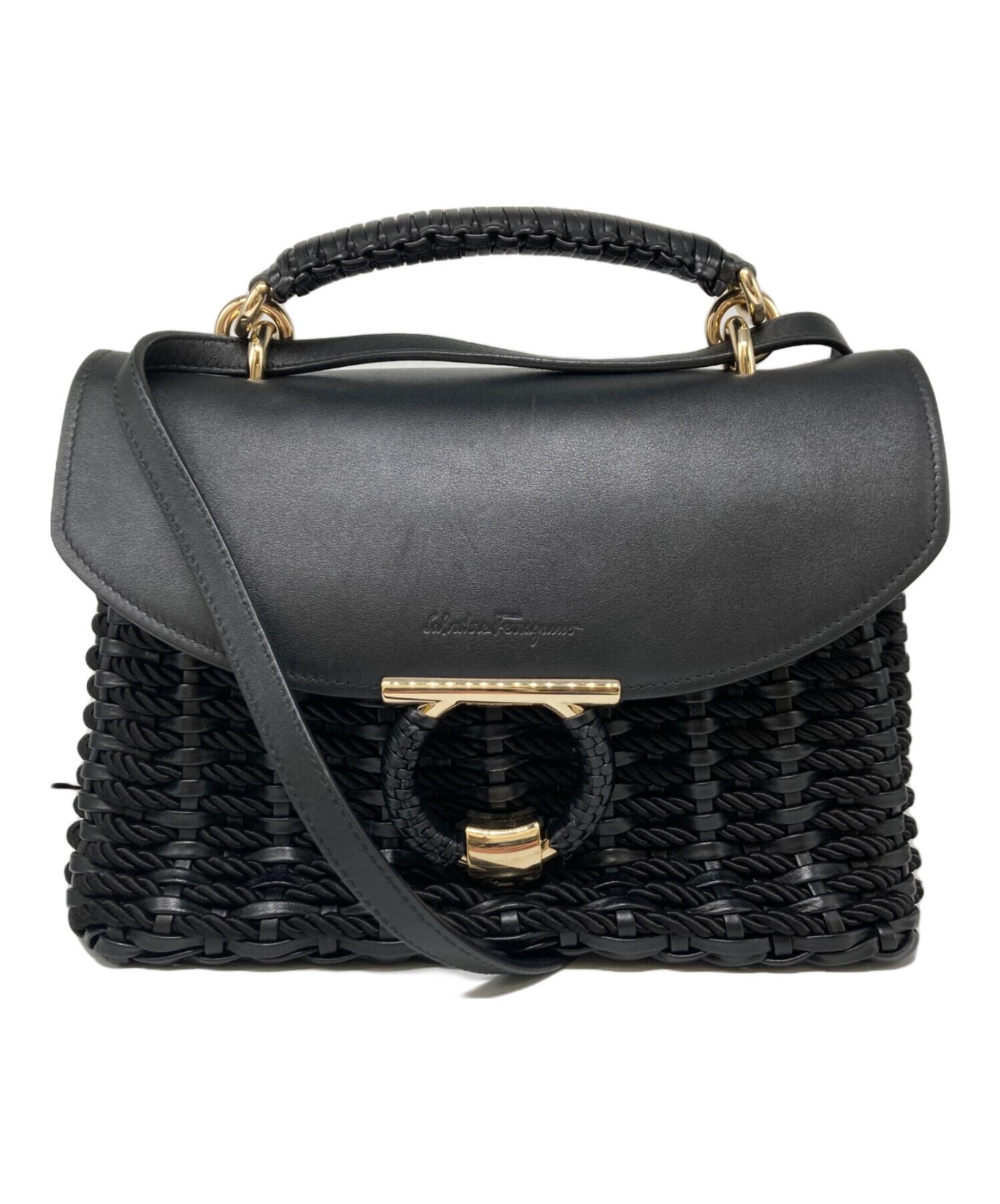 レア★サルヴァトーレ フェラガモ ガーメントバッグ ホース レザー ヴィンテージ Salvatore Ferragamo サルヴァトーレ フェラガモ ヴァラ レザー