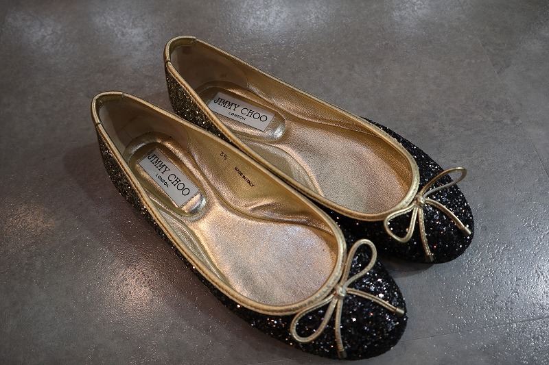 Jimmy Choo ROMY 85 グリッター パンプス シャンパン（36） 【公式通販】