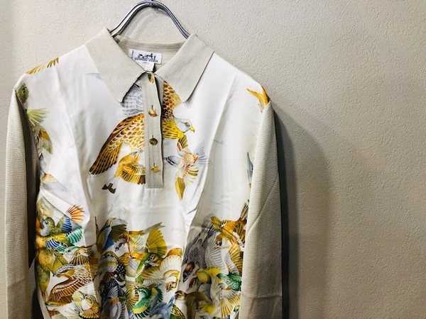 HERMES/エルメス】よりシルクスカーフ柄のヴィンテージポロが入荷しま 