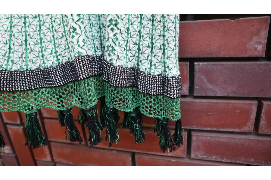 Pedicel Jacquard Knit Tops NAVY - YAMAROKU（ヤマロク