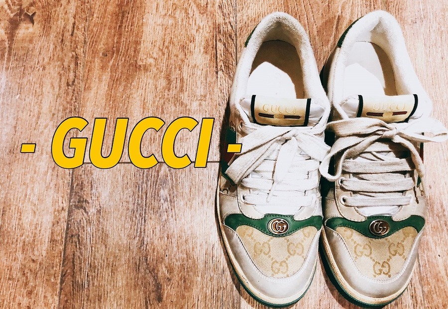 GUCCI 〔スクリーナー〕 GGキャンバス＆レザー スニーカー