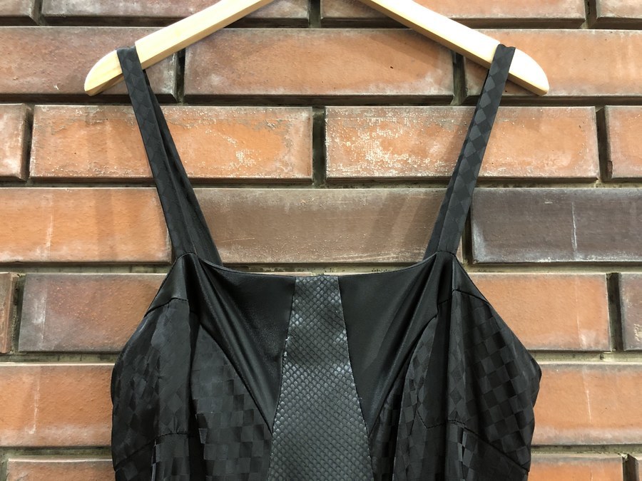 JUNYA WATANABE Dress キャミソールワンピース Comme des Garcons Junya Watanabe Black Sleeveless Horn Dress Size