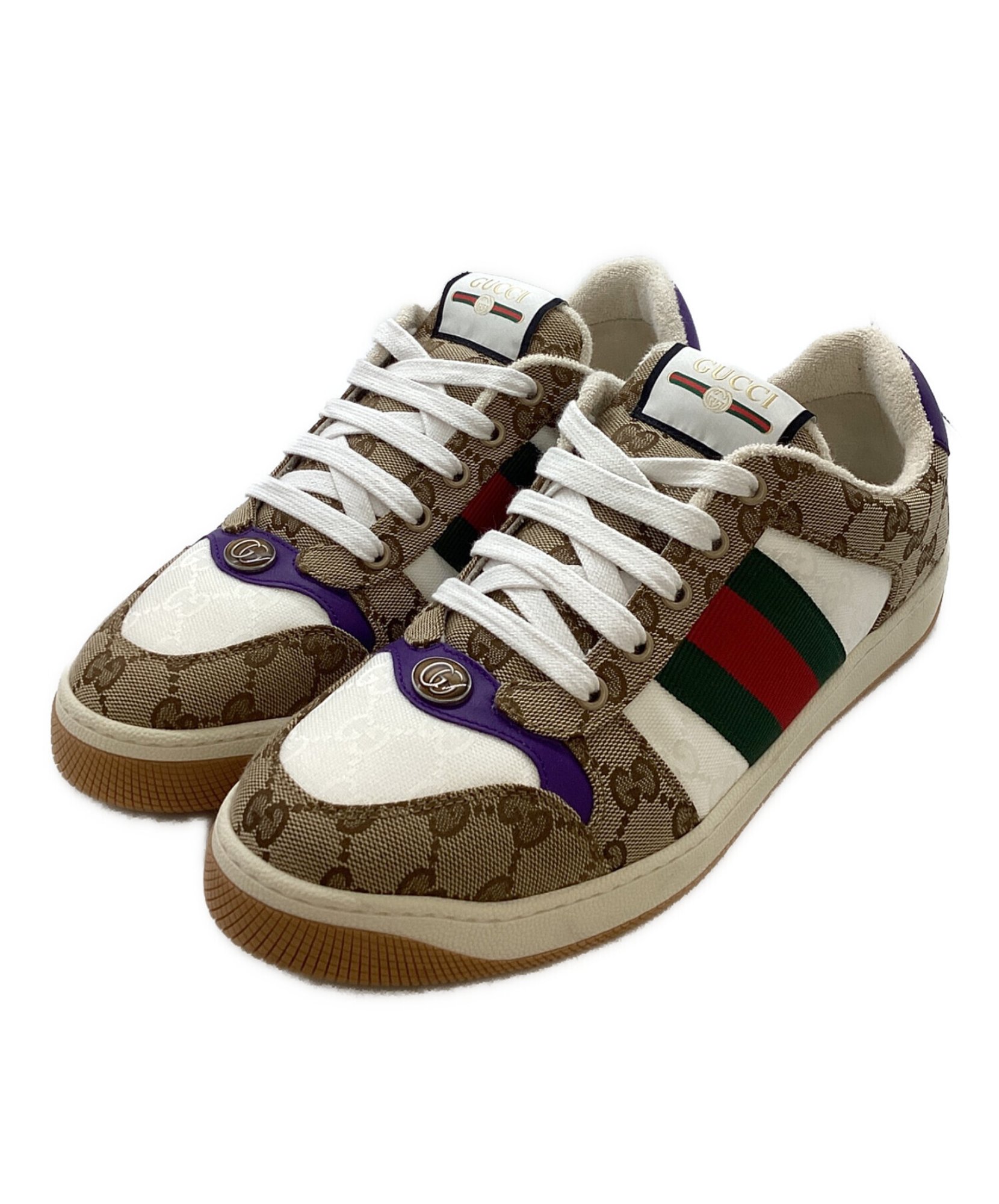GUCCI GGキャンバス柄スニーカー GUCCI / グッチ】GGキャンバス スクリーナースニーカー|足元に宿る