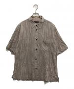 ISSEY MIYAKE MEN / イッセイミヤケメン】杢調ストライプ半袖シャツ