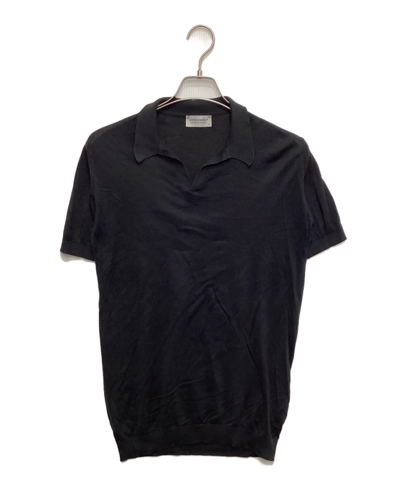 JOHN SMEDLEY シーアイランドコットン ポロシャツ ブラック XL JOHN SMEDLEY / ジョンスメドレー】シーアイランドコットンスキッパー